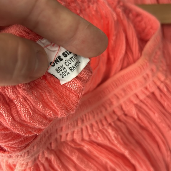 Orange Cotton Boho Maxi Skirt Elastic Band No lining - Picture 8 of 9